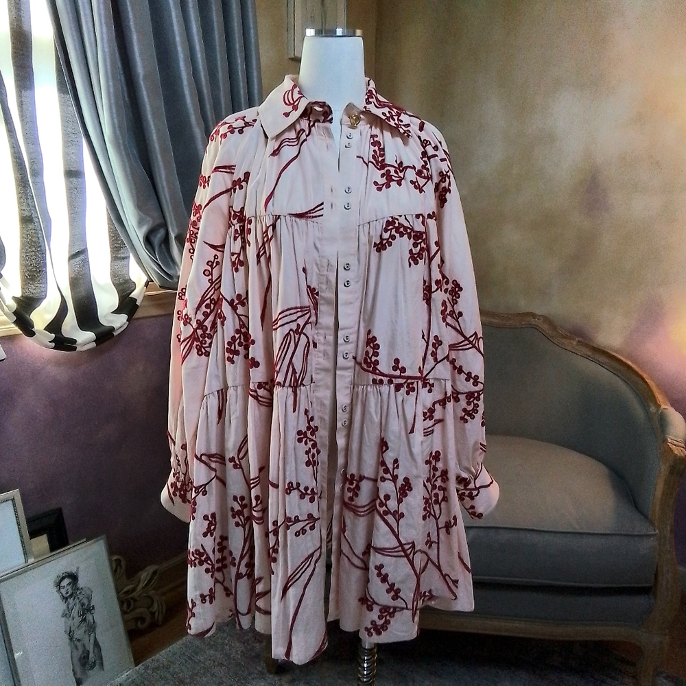 RARE! NWOT Aje Resort '20 "Mimosa" broderie smock dress, Size 14 - Picture 2 of 15